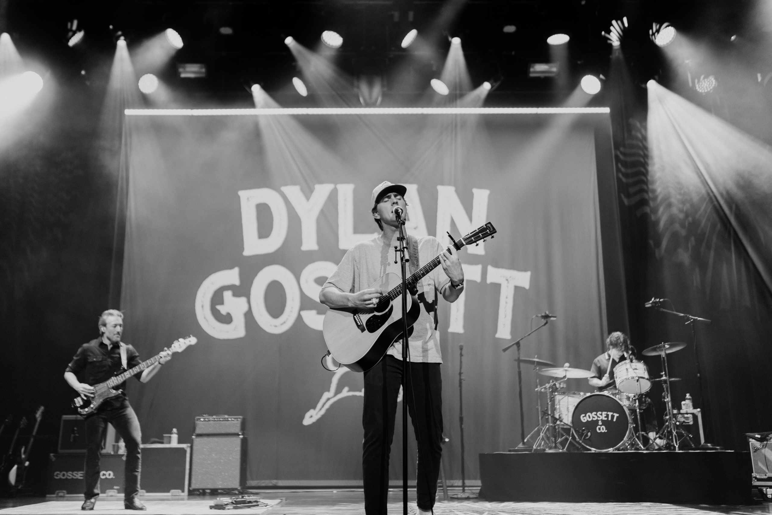 Dylan Gossett performing on tour